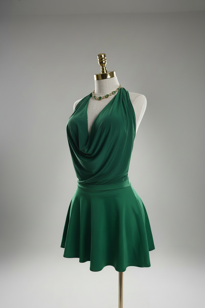Luxury Tennis Skirt and Halter Top Set