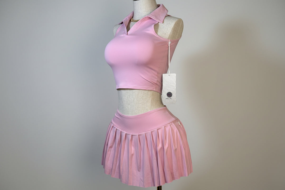 NECESITO AGUA POR FAVOR PINK TENNIS SKIRT SET- SOPHI HAUS