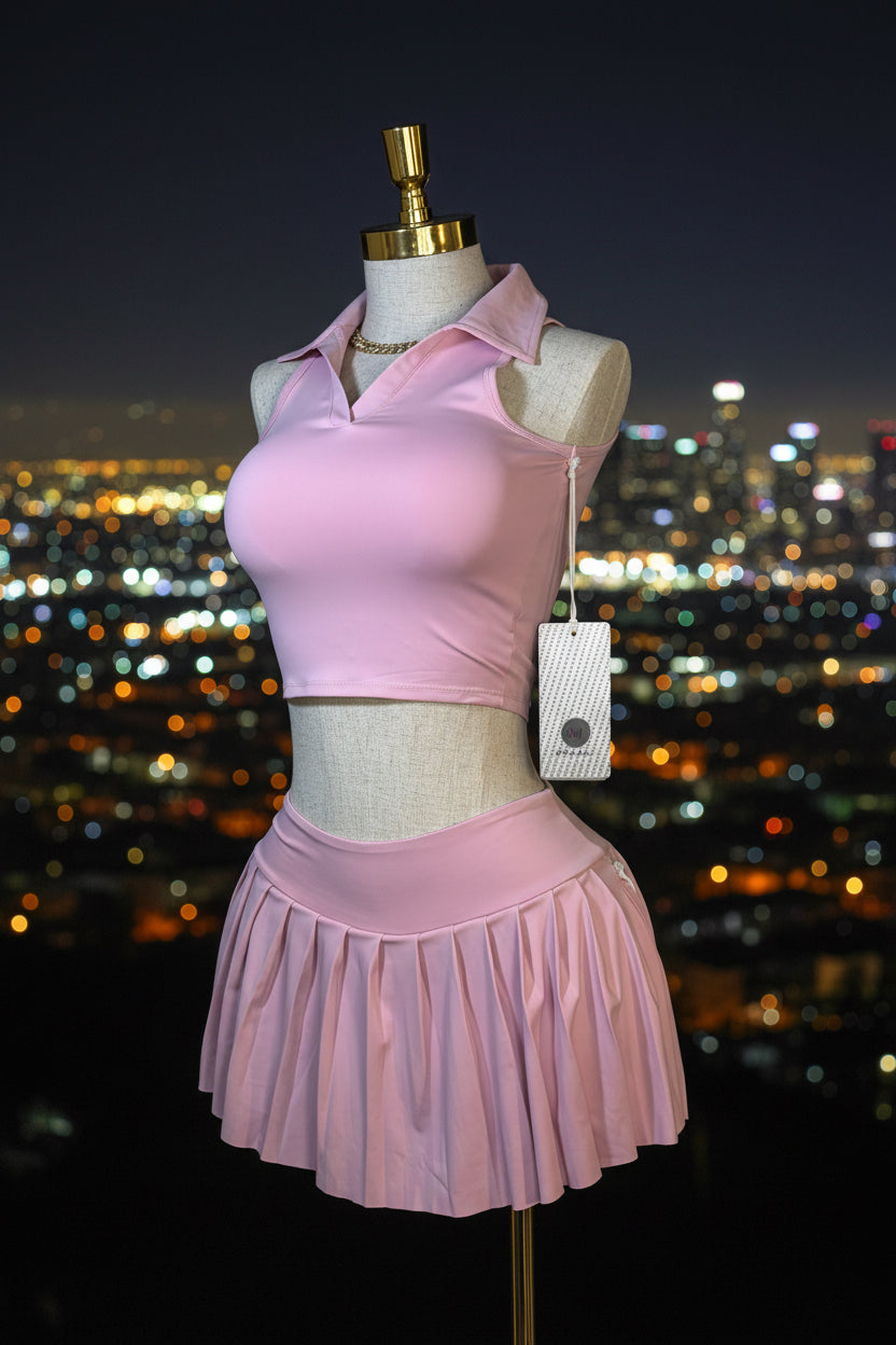 NECESITO AGUA POR FAVOR PINK TENNIS SKIRT SET- SOPHI HAUS