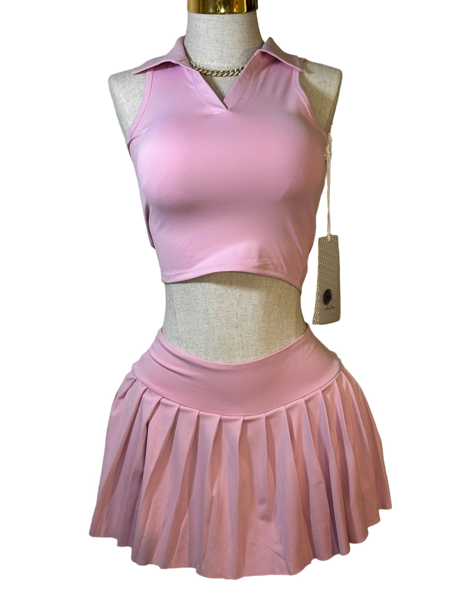 NECESITO AGUA POR FAVOR PINK TENNIS SKIRT SET- SOPHI HAUS
