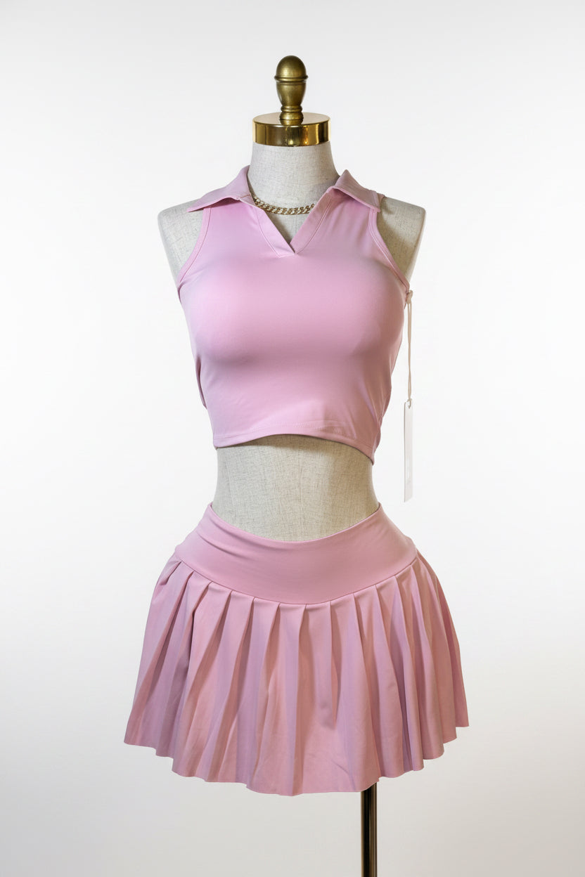 NECESITO AGUA POR FAVOR PINK TENNIS SKIRT SET- SOPHI HAUS