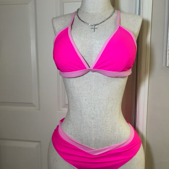 Hot Pink Sculpt Bikini Set for Confident Curves | Luxury Swimwear by Sophi Haus