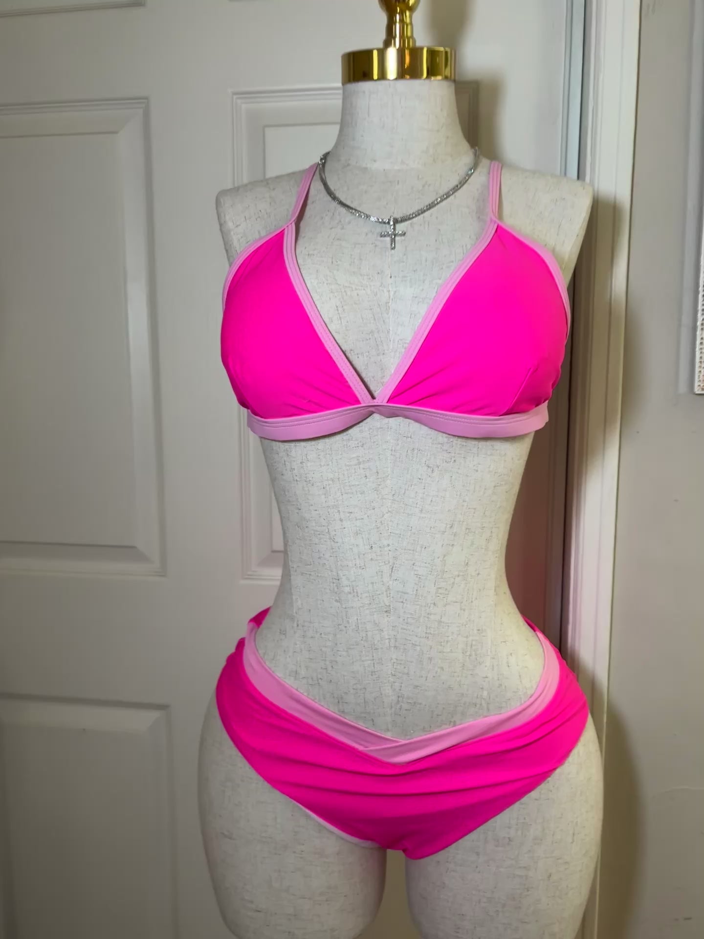 Hot Pink Sculpt Bikini Set for Confident Curves | Luxury Swimwear by Sophi Haus