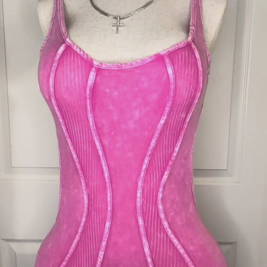 Women’s Pink Backless Romper