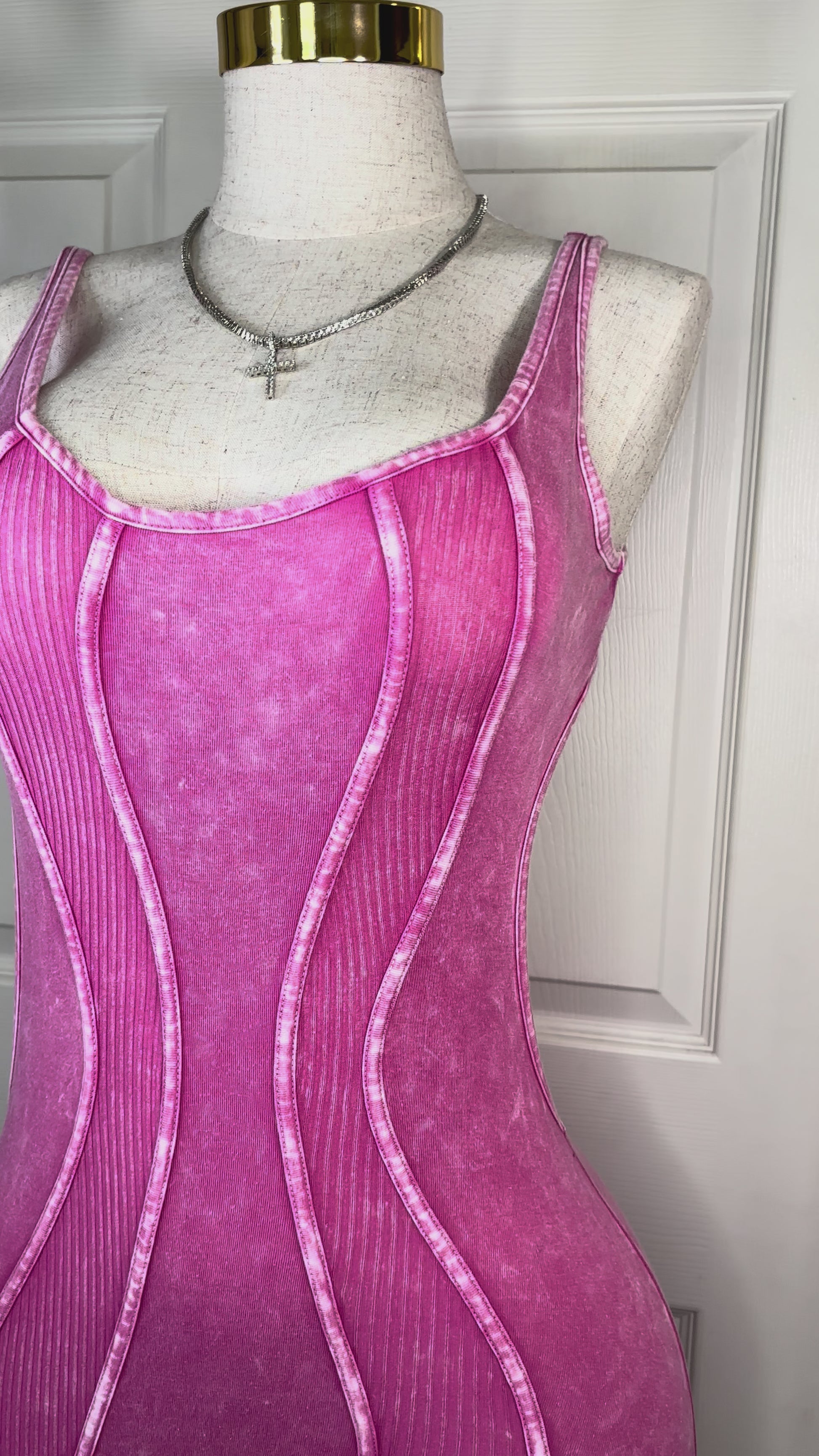 Women’s Pink Backless Romper