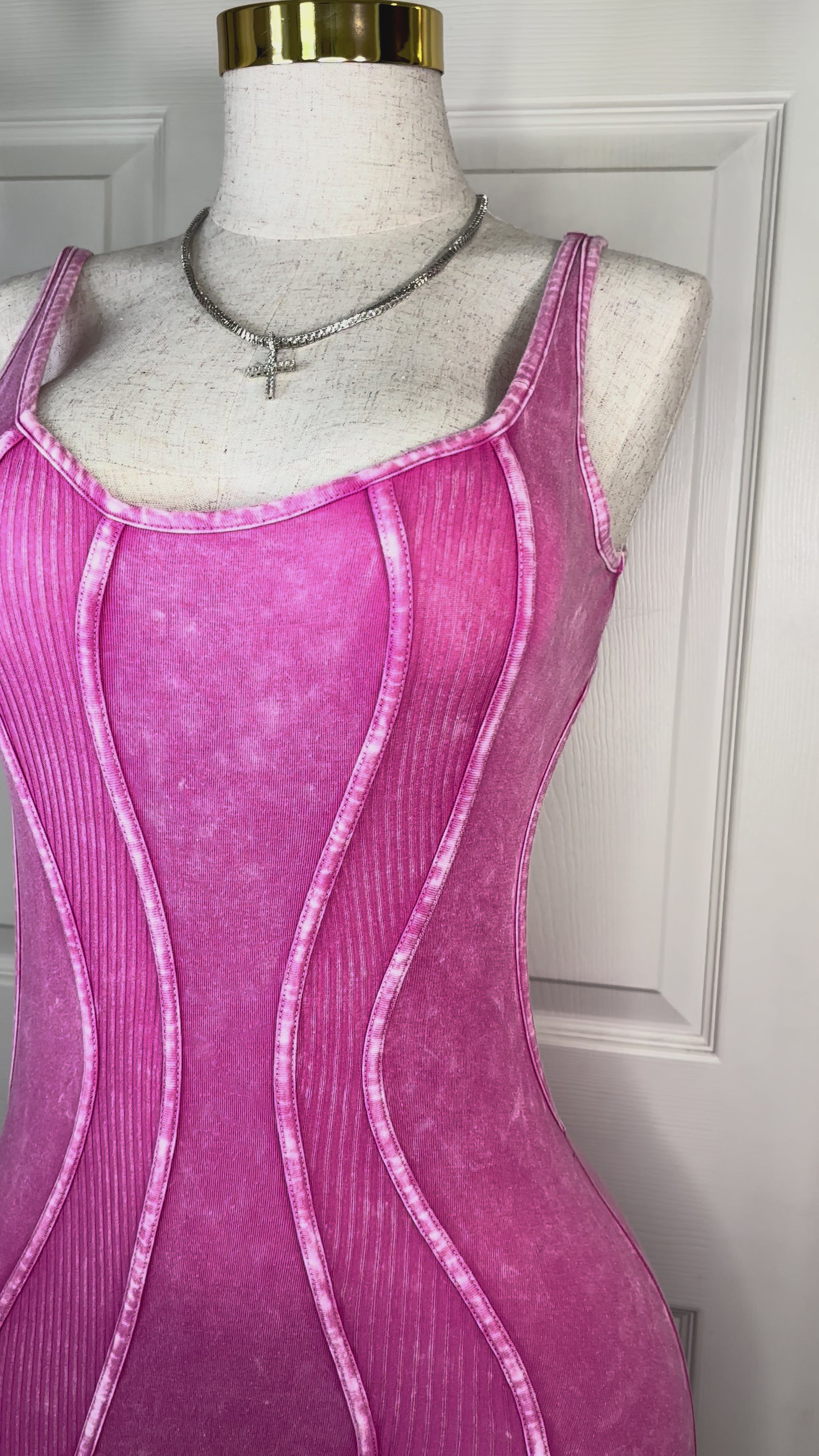 Women’s Pink Backless Romper